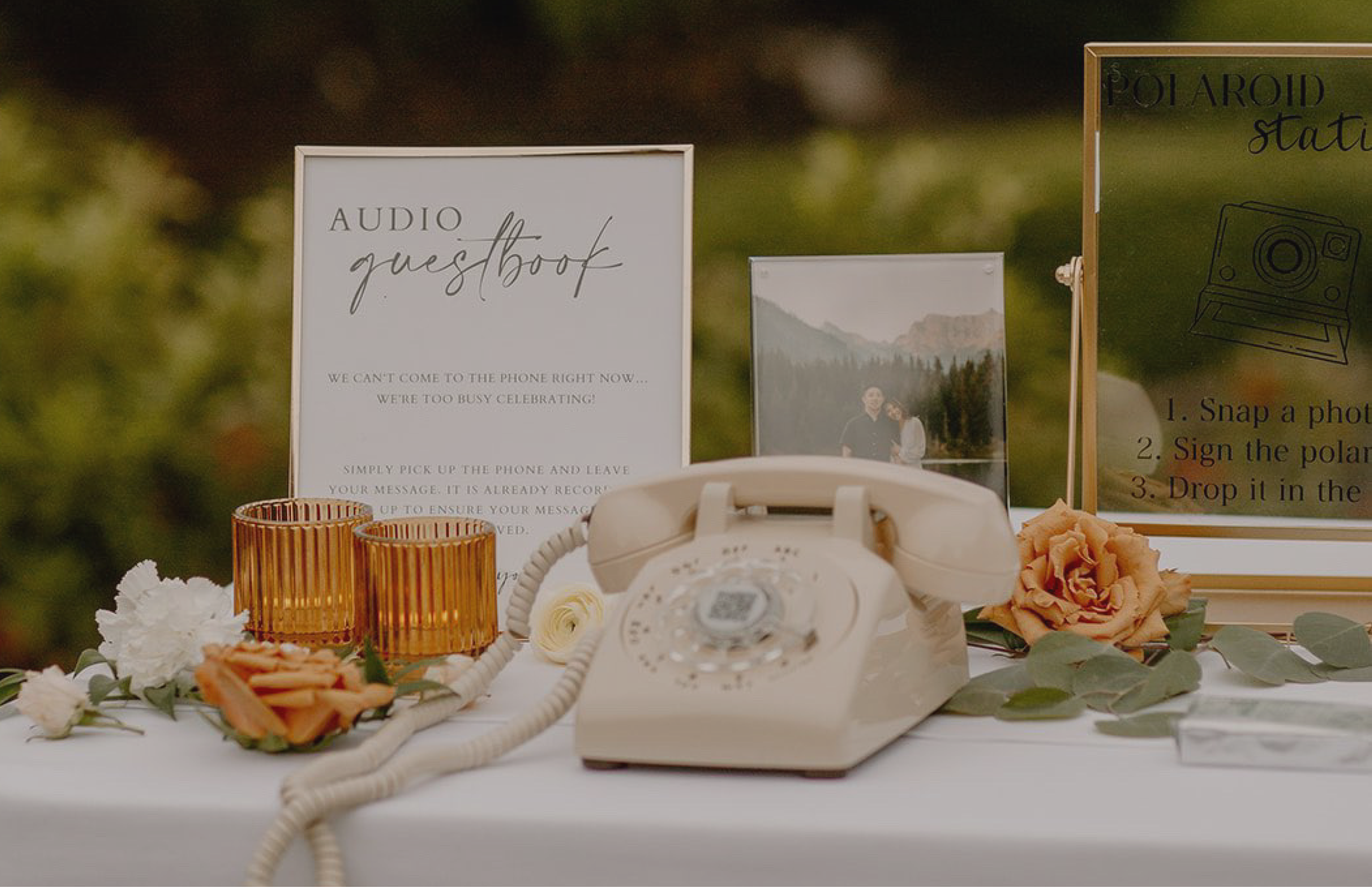 wedding audio guest book with phone