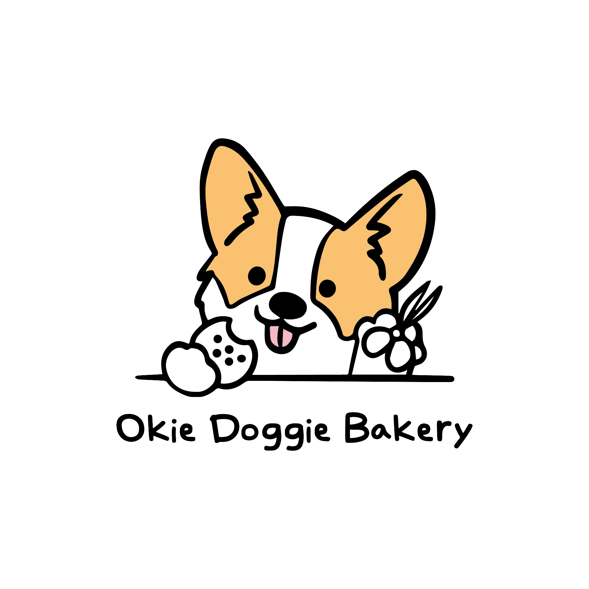 a cute corgi cartoon logo