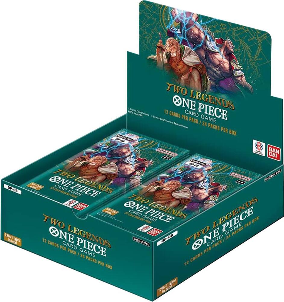 a green box of the one piece trading cards