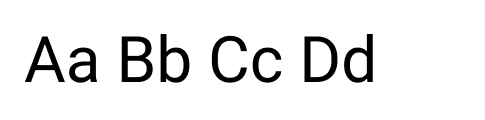 Image of fonts A-C in Roboto