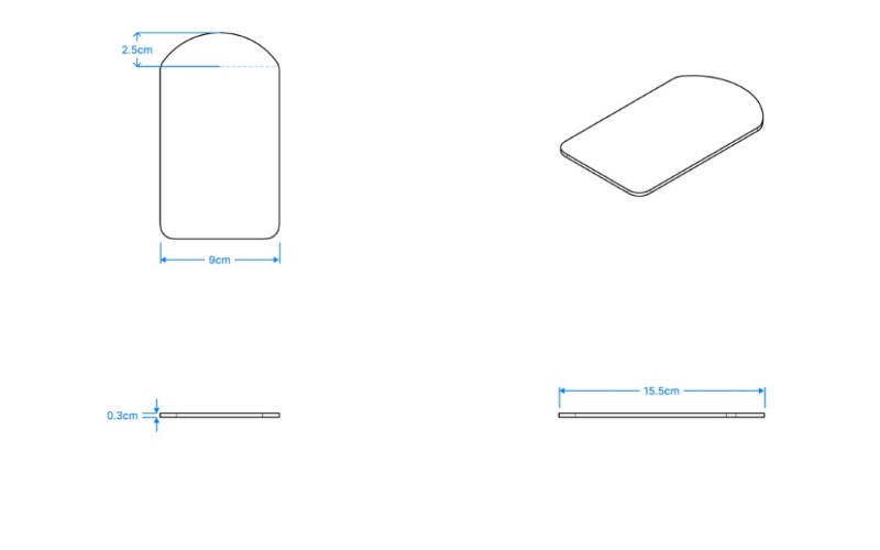 The support part dimension and mult-view in Rhino