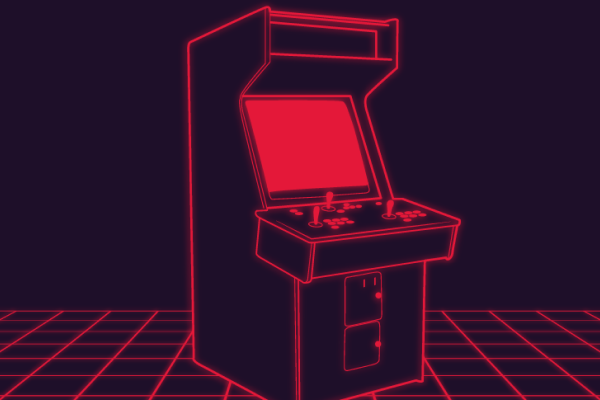 Dribbble arcade illustration