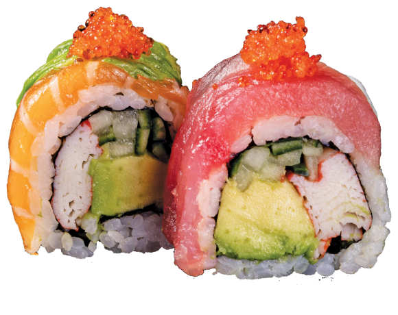 Rainbow california roll