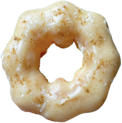 A salted brown butter flavour donut