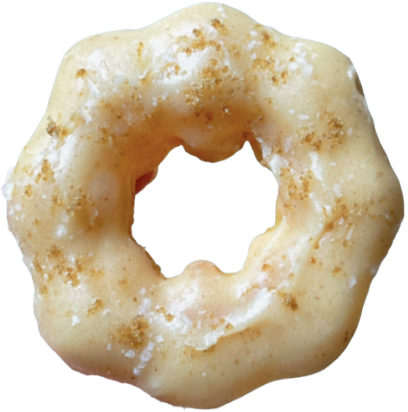 A salted brown butter flavour donut