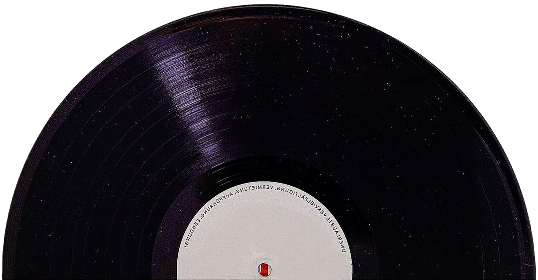 Half disk of a vinyl record