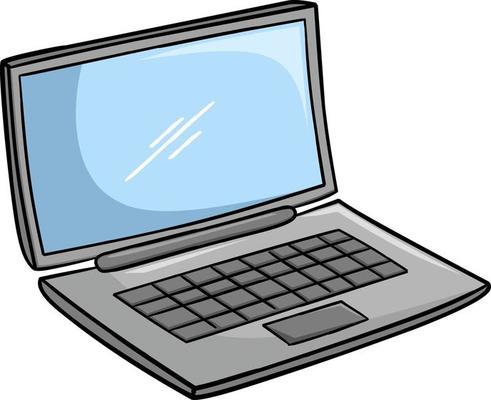 An illustration of a laptop