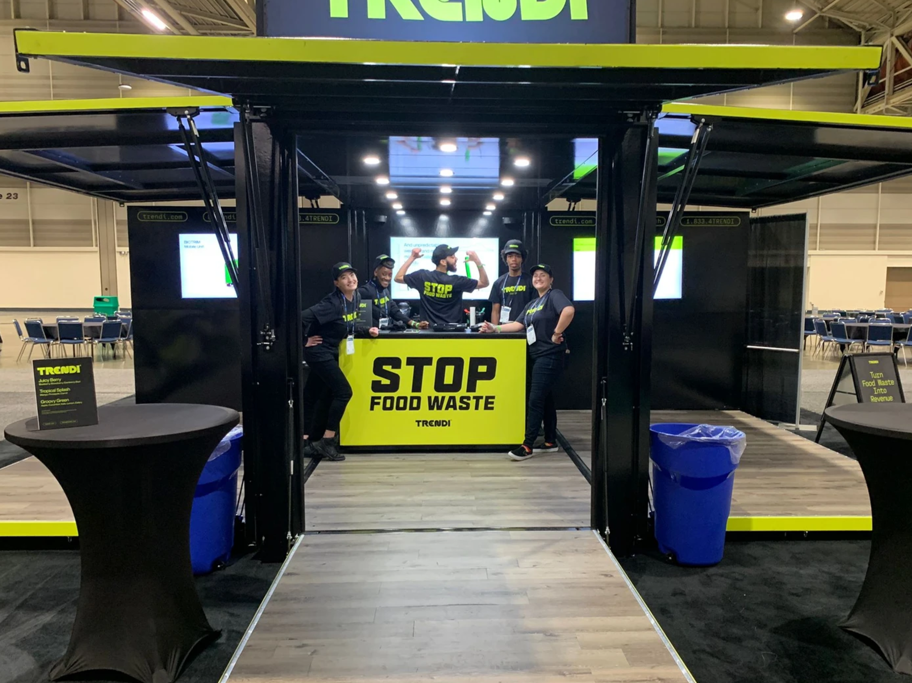 Trendi tradeshow booth with updated stop food waste branding