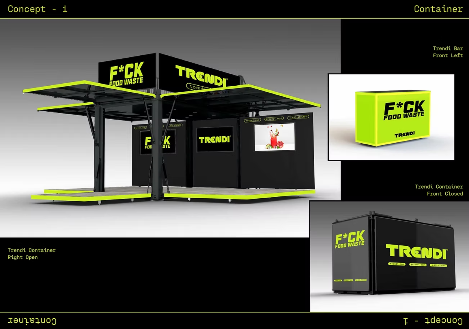 3D renders of the Trendi tradeshow booth