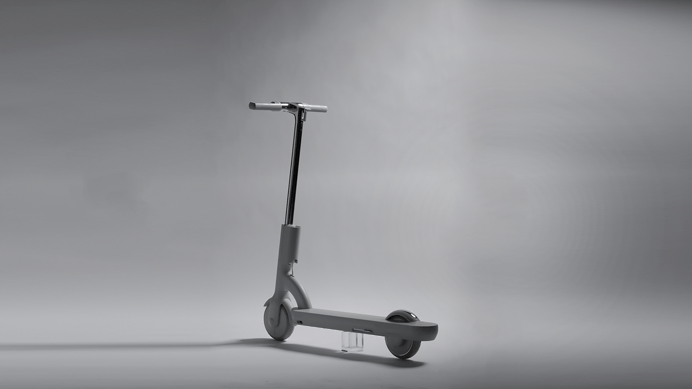 a white electric scooter