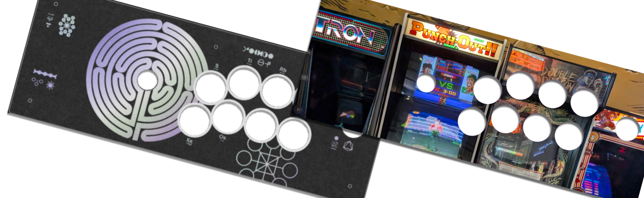 Custom arcade stick art product page.