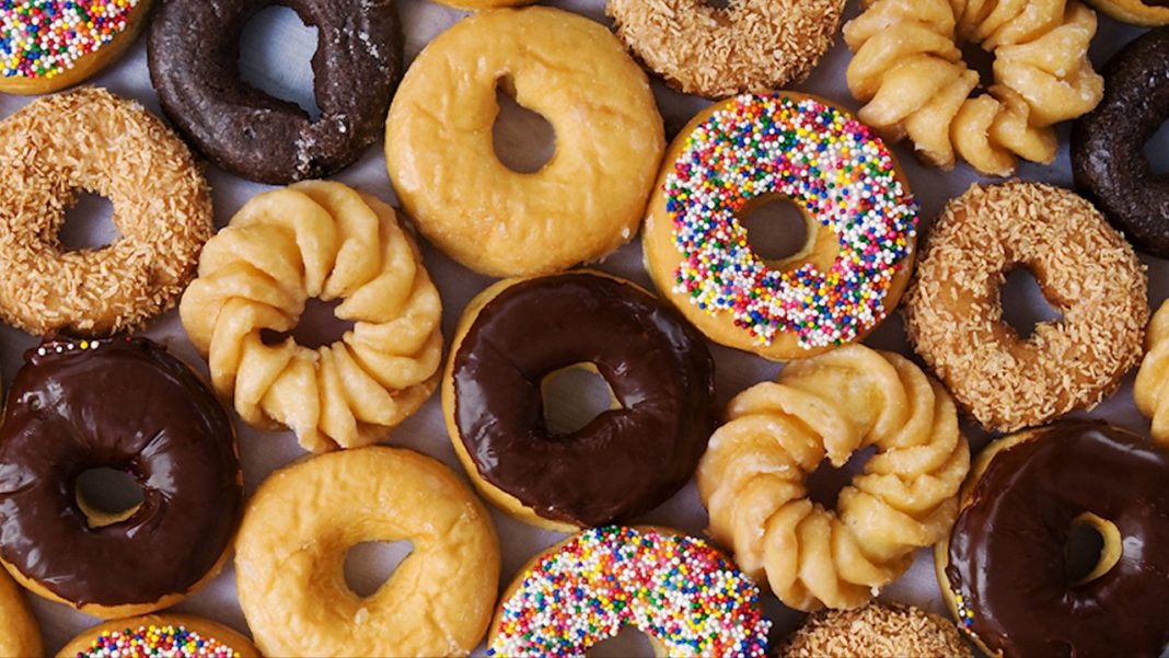 A series of donuts from Tim Hortons