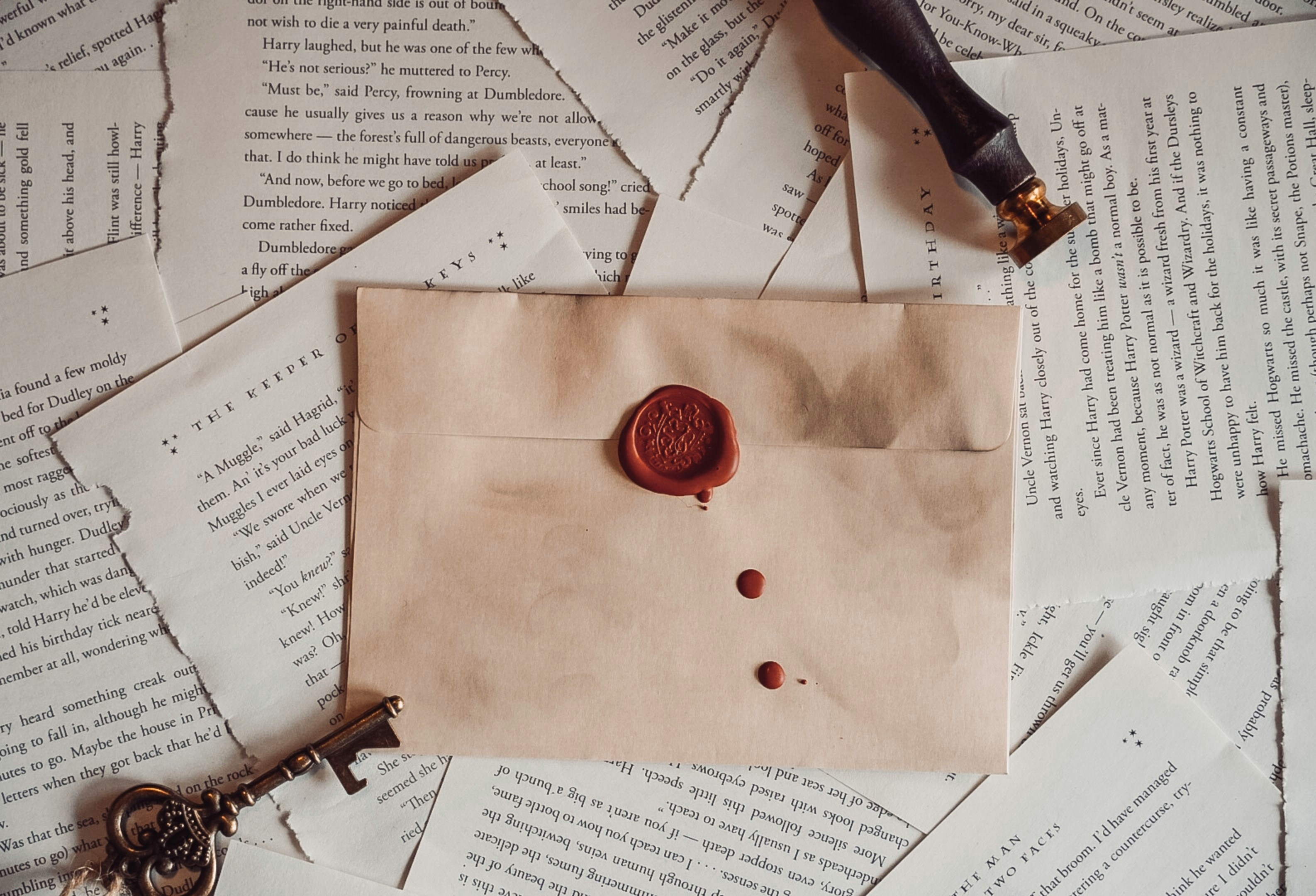 wax seal on letter