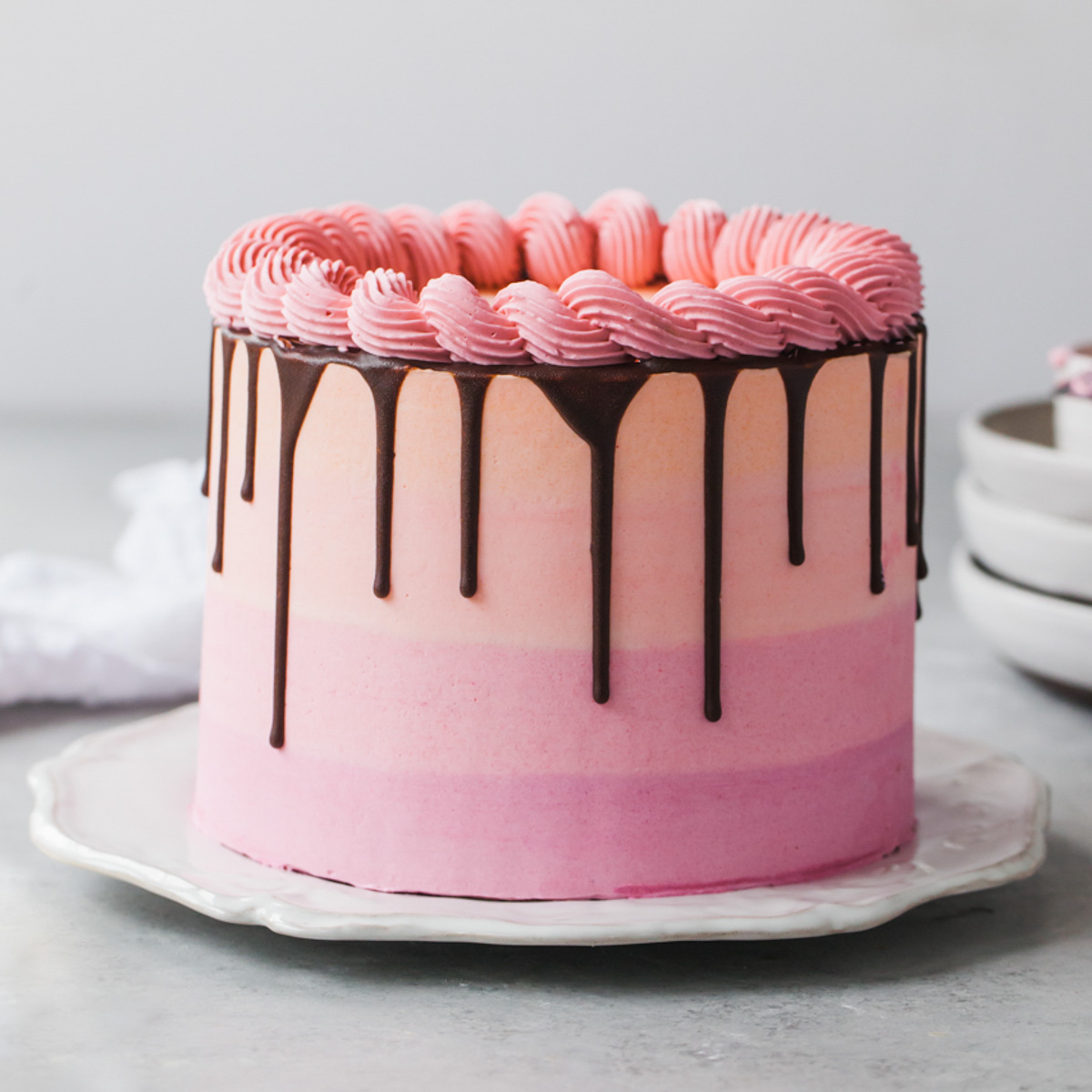 A pink cake