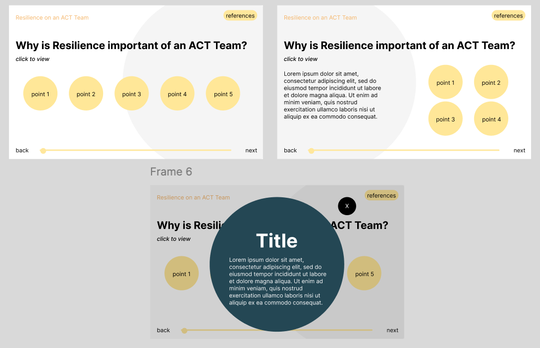 more mockups of the module in figma