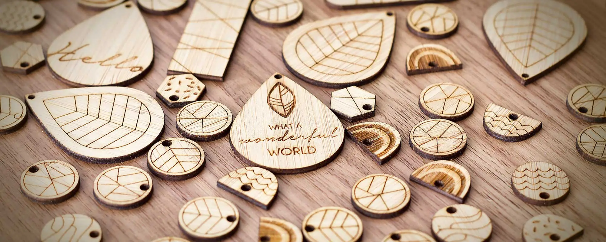 Laser Cut Wooden Earings