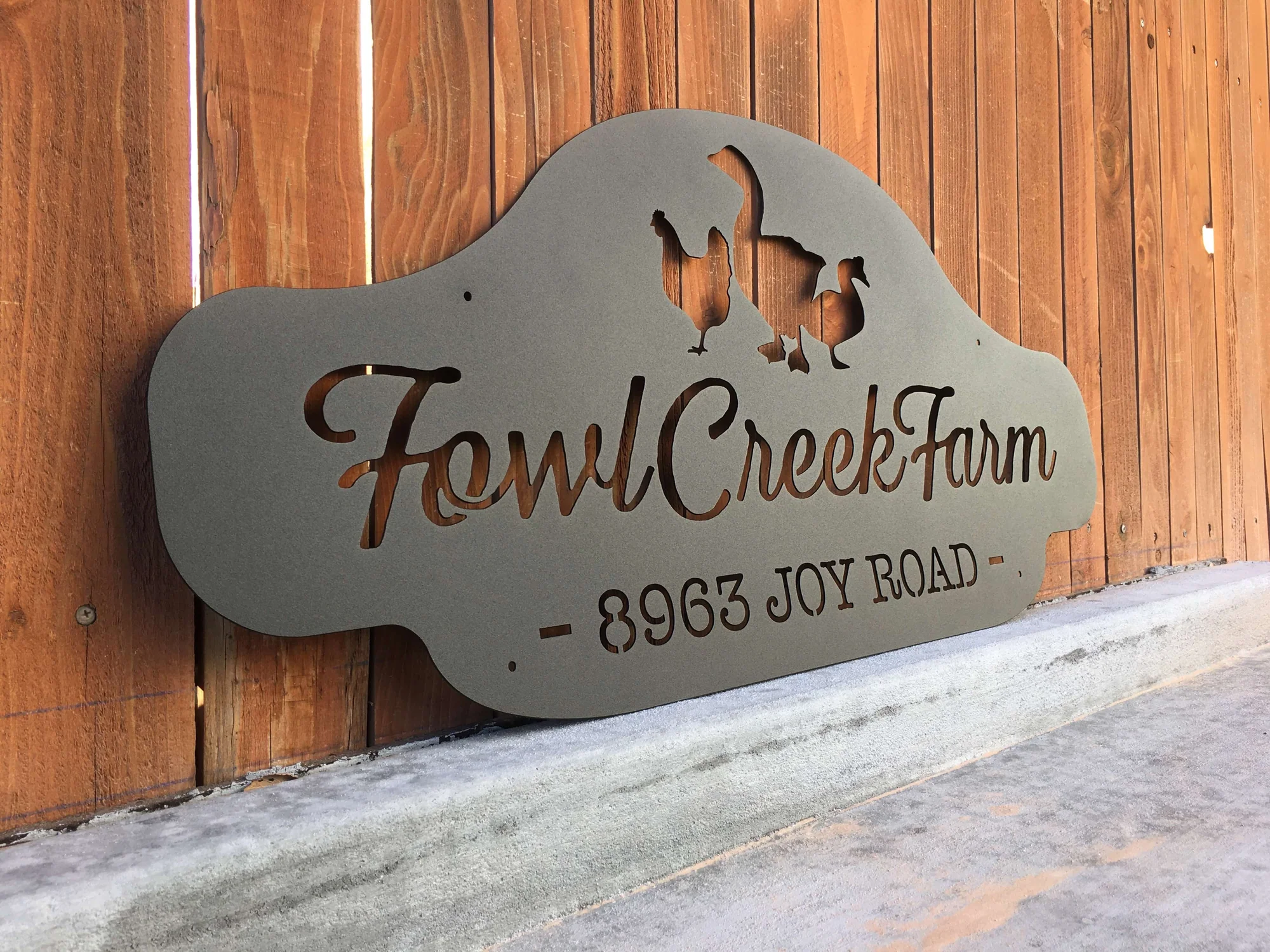 Laser Cut Metal Sign