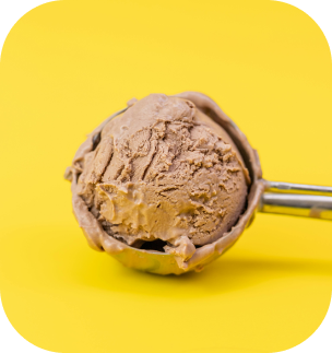 scoop of chocolate icecream