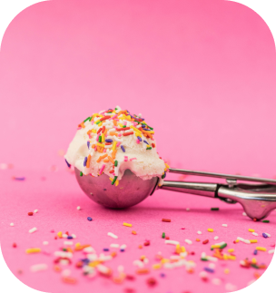 scoop of confetti icecream