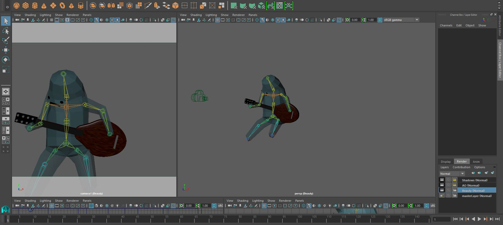 adding light and render settings in maya