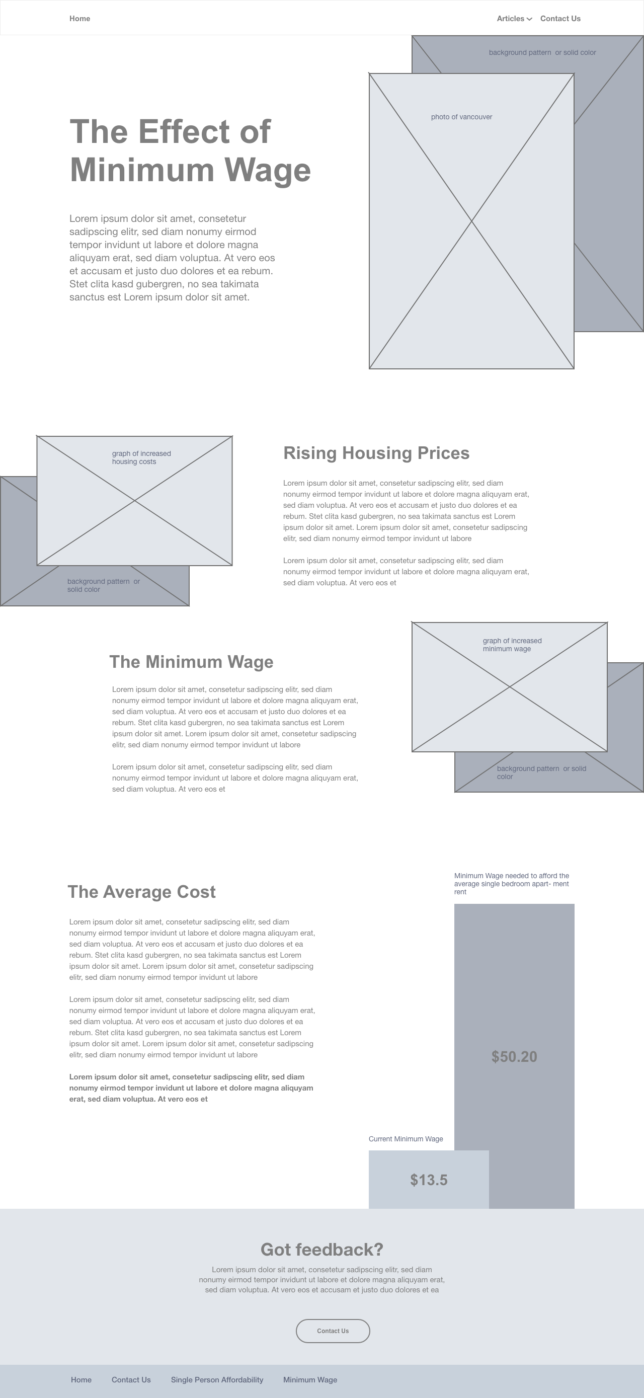 Website wireframe page 3