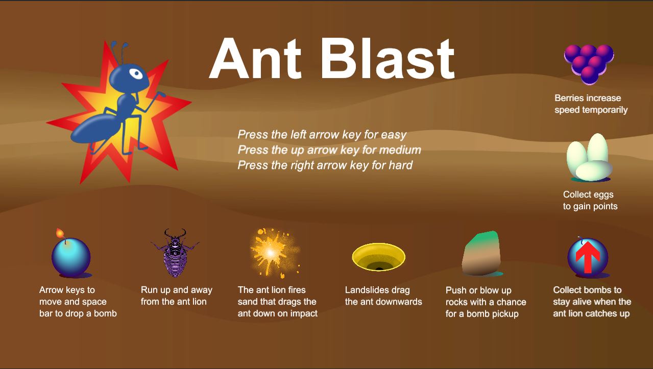 Ant Blast title screen