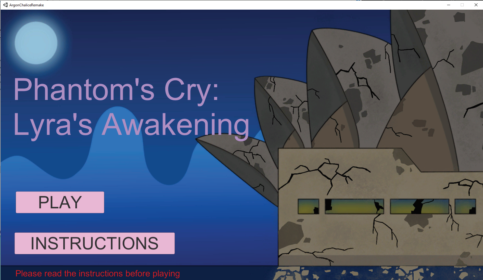 Phantom's Cry title screen