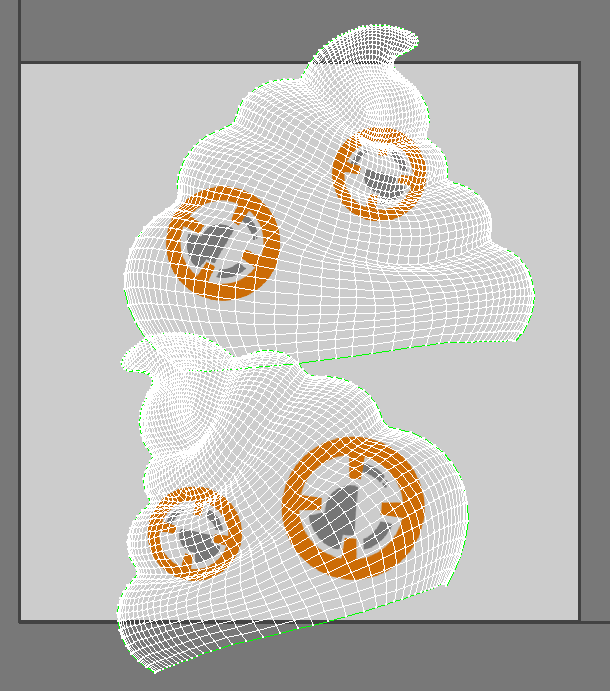 Front and Back Normals for a UV projection