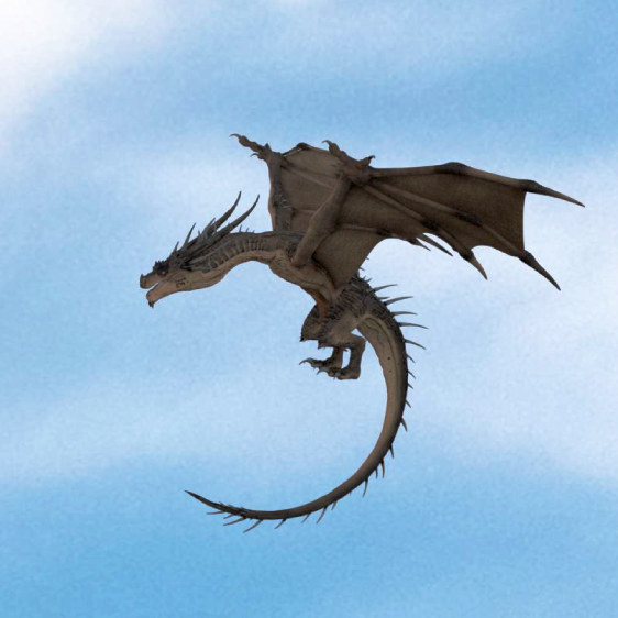 A Dragon flying in the sky