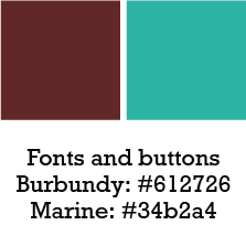 colors Marine and Burbundy for the styleguide