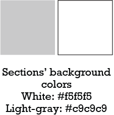colors White and Gray for the styleguide