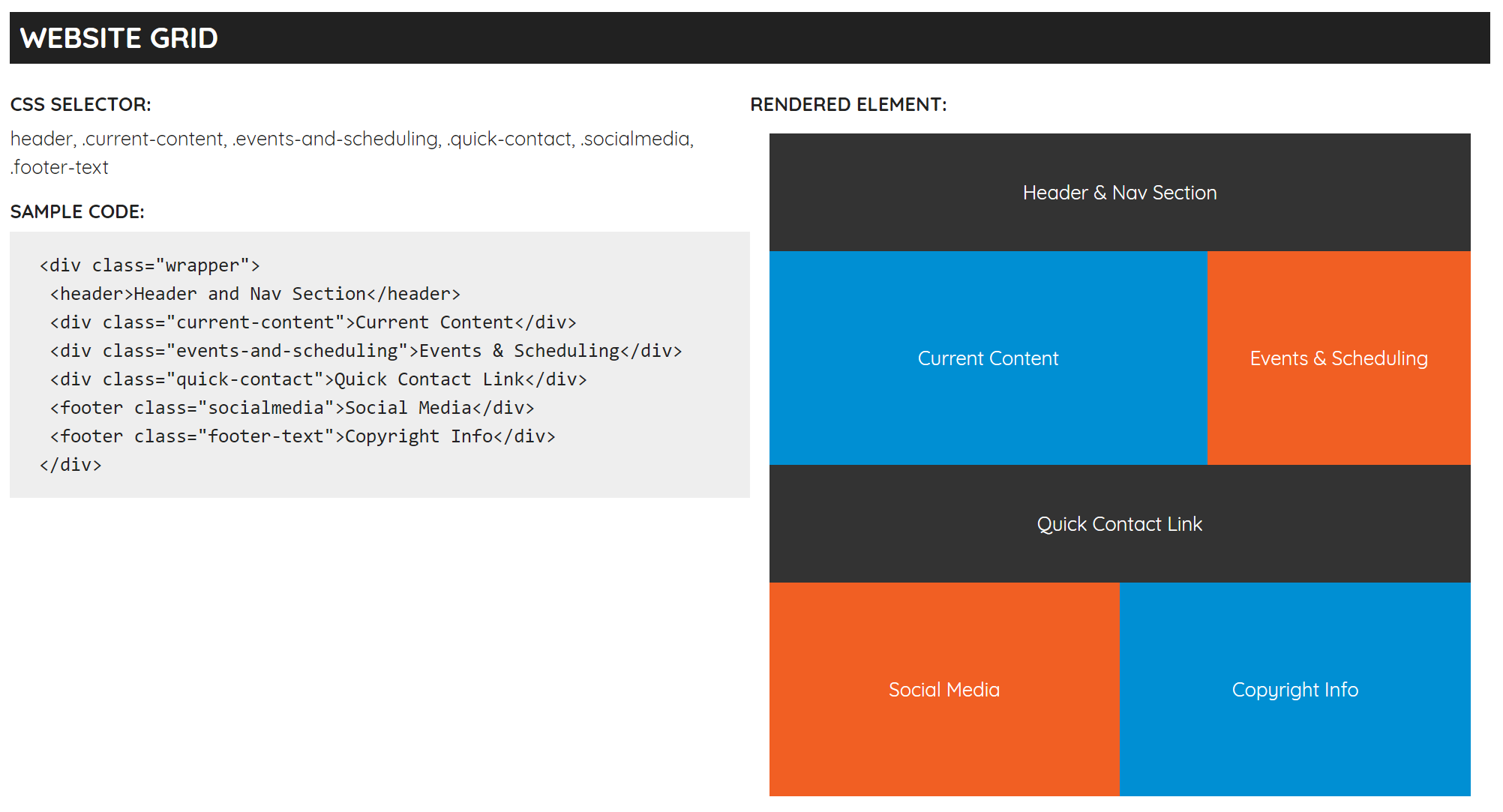 Final Website Grid