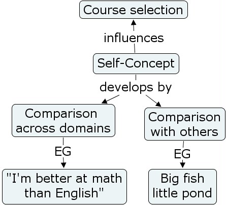 Effects of self concept on course selection concept map