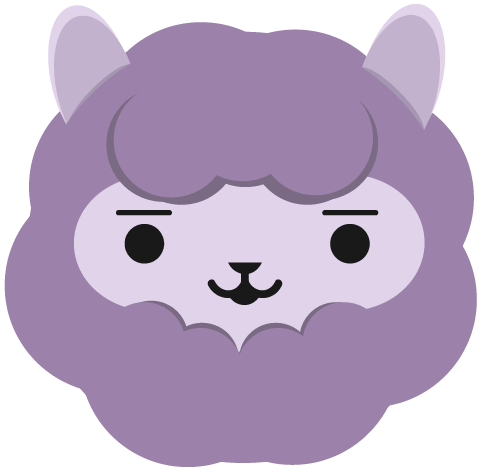 small alpaca head logo