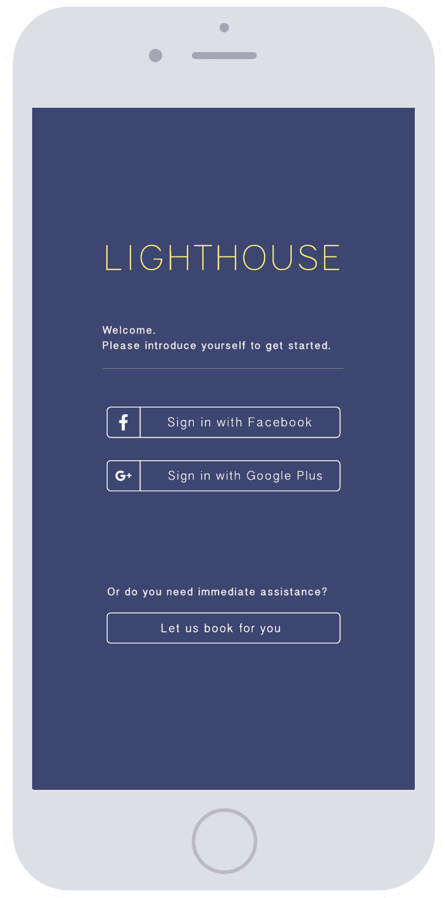 Still shot of the Lighthouse App's login