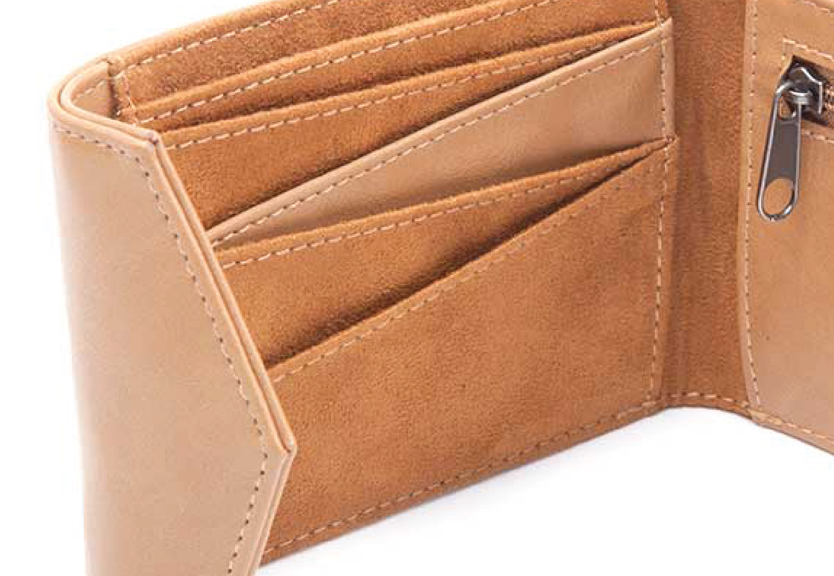 Inside the bi-fold wallet
