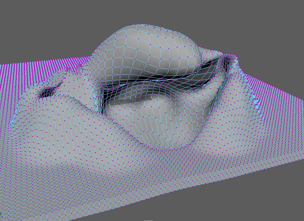 A 3D model of a cave in early stages of progress