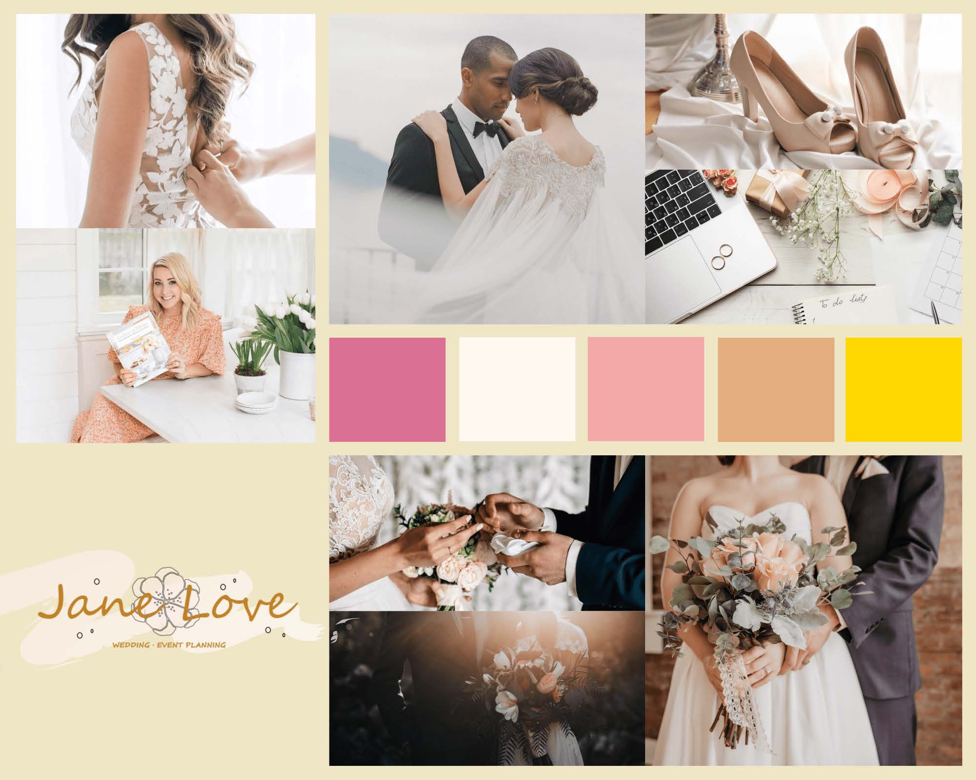moodboard of the website