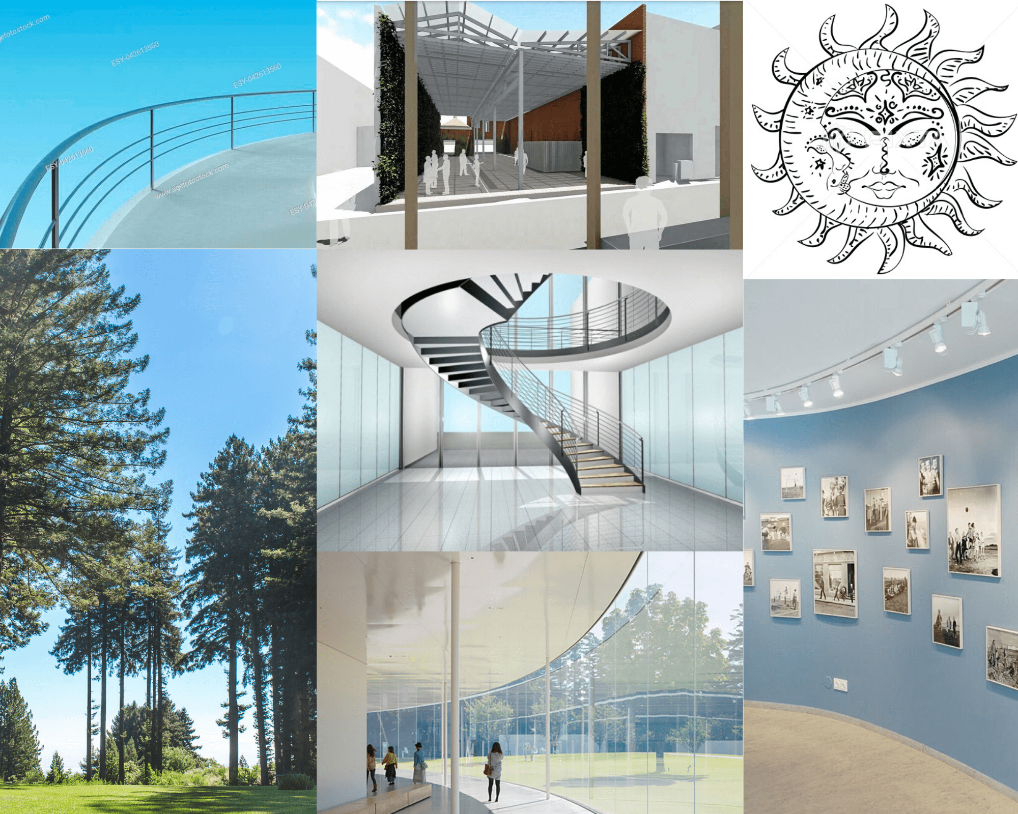 moodboard of the pavilion