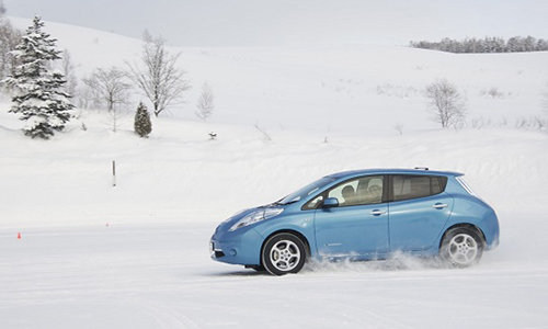 car in snow