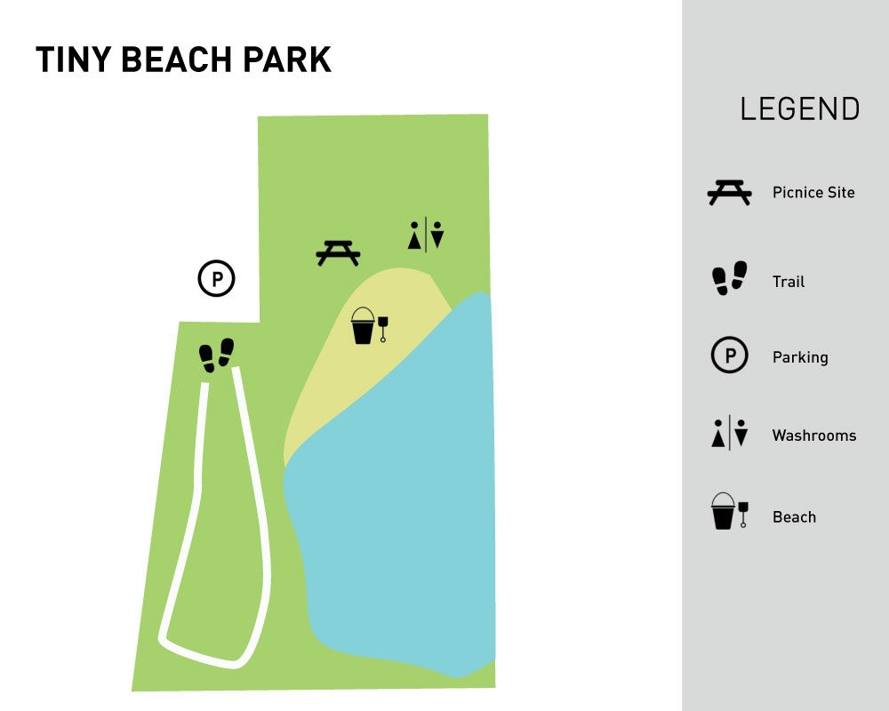 Map of Tiny Lake Beach Map