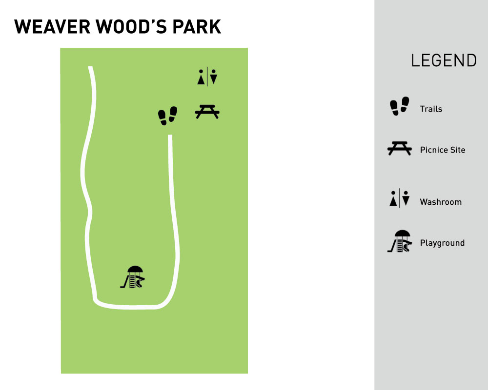 Map of Weavers Wood's Park Map
