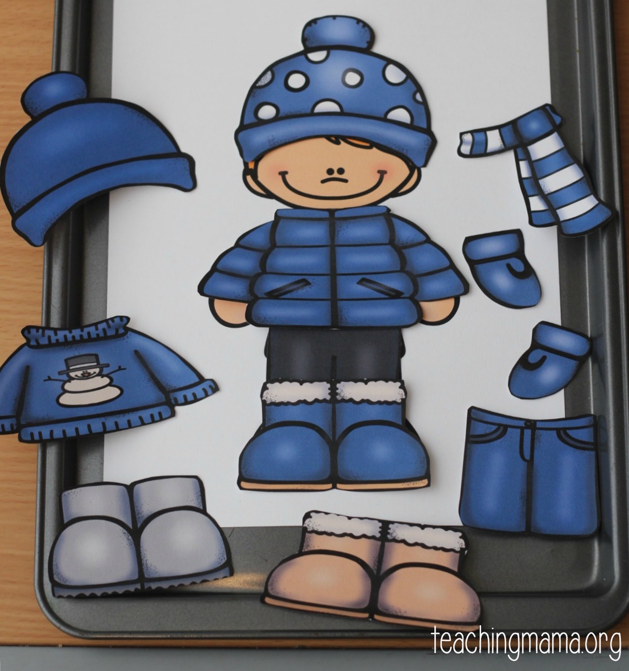 cartoon image about winter dressing