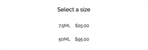 Select a size
