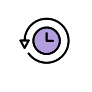 Icon of Clock with Arrow Looping