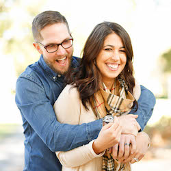 Image of a smiling caucasian couple