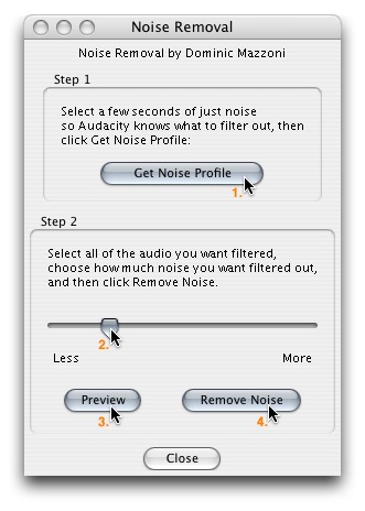 Noise discount cancelling audacity