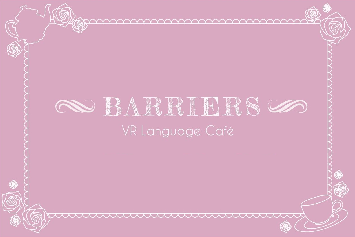A pink image that says BARRIERS on it